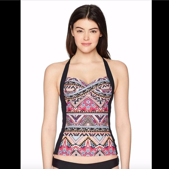 NWT Seafolly Sahara Twist Front Tankini swim top - Picture 1 of 8
